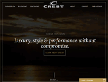 Tablet Screenshot of crestpontoonboats.com